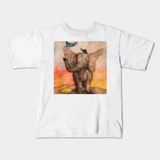 Elephant and Friends - Digital Remix Kids T-Shirt